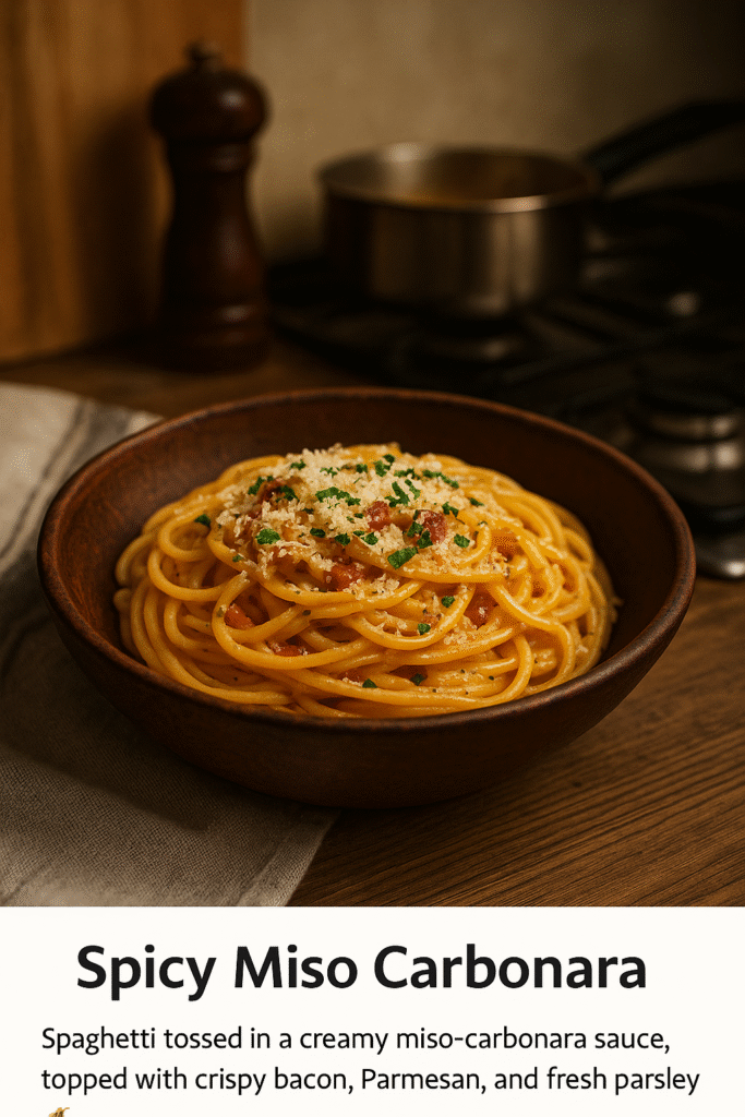 The current image has no alternative text. The file name is: Spicy-Miso-Carbonara-—-Creamy-Cozy-Full-of-Flavor.png