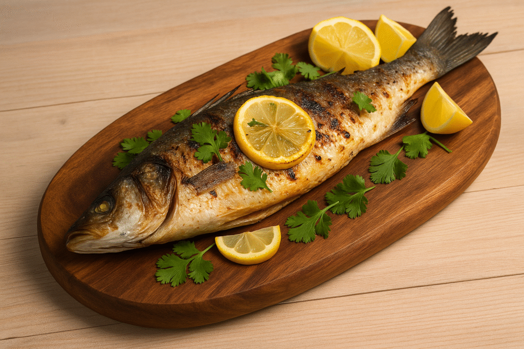 The current image has no alternative text. The file name is: Whole-Seabass-–-Rustic-African.png